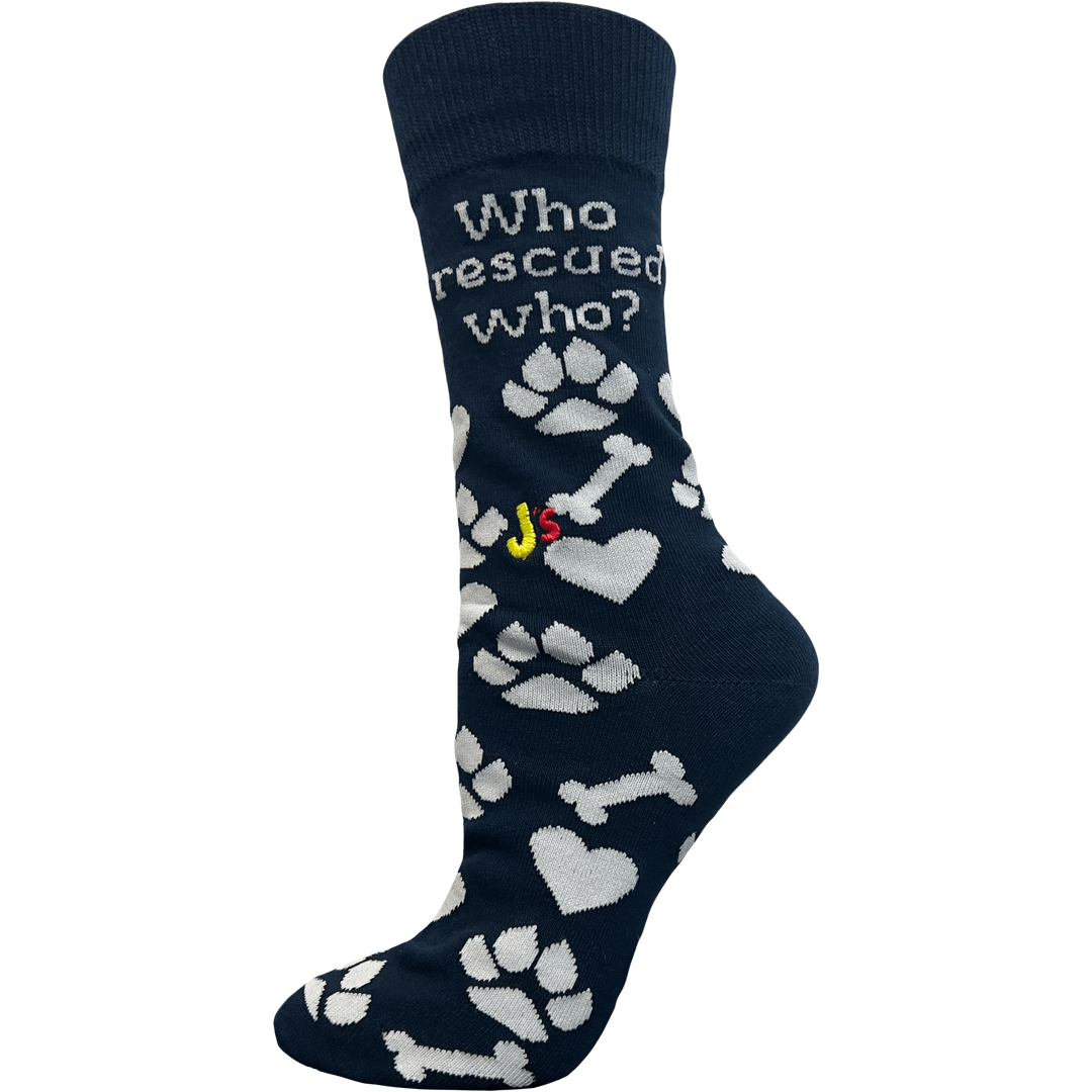 Who Rescued Who Women's Crew Socks Navy