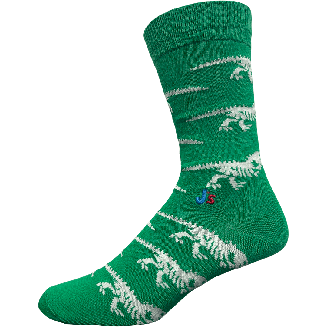 Dinosaurs Men&#39;s Crew Socks Green