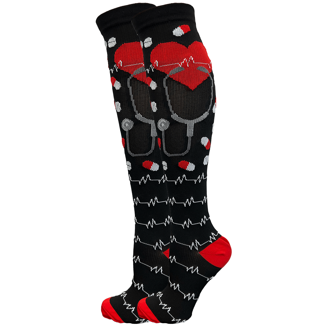 Women's EKG Compression Socks Black