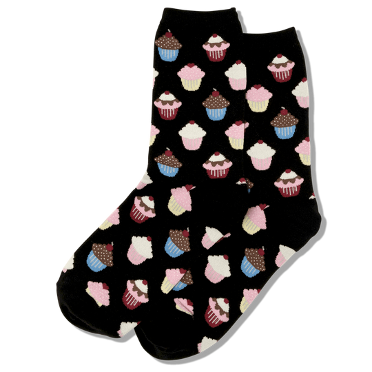 Cupcakes Women's Crew Socks Black