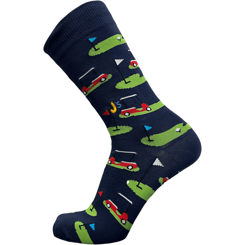 Golf Men's Crew Socks Navy Johns Crazy Socks