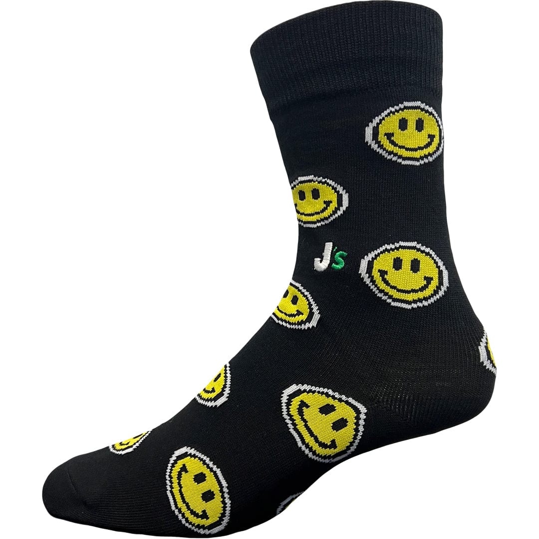 Smiley Faces Women's Crew Socks Black