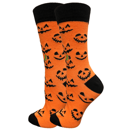 Jack O Lantern Women's Crew Socks Orange