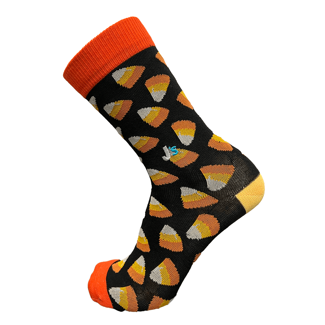 Candy Corn Women's Crew Socks Black