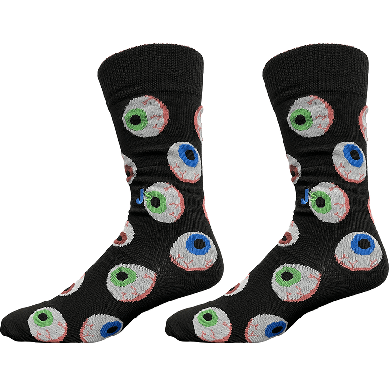 Spooky Eyeballs Men's Crew Socks Black