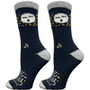 Moon Fuzzy Women's Crew Socks Blue