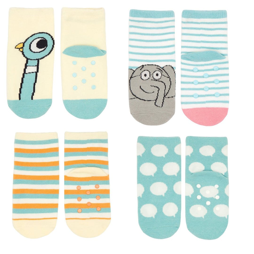 Mo Willems Pack of 4 Crew Socks Multi Colored