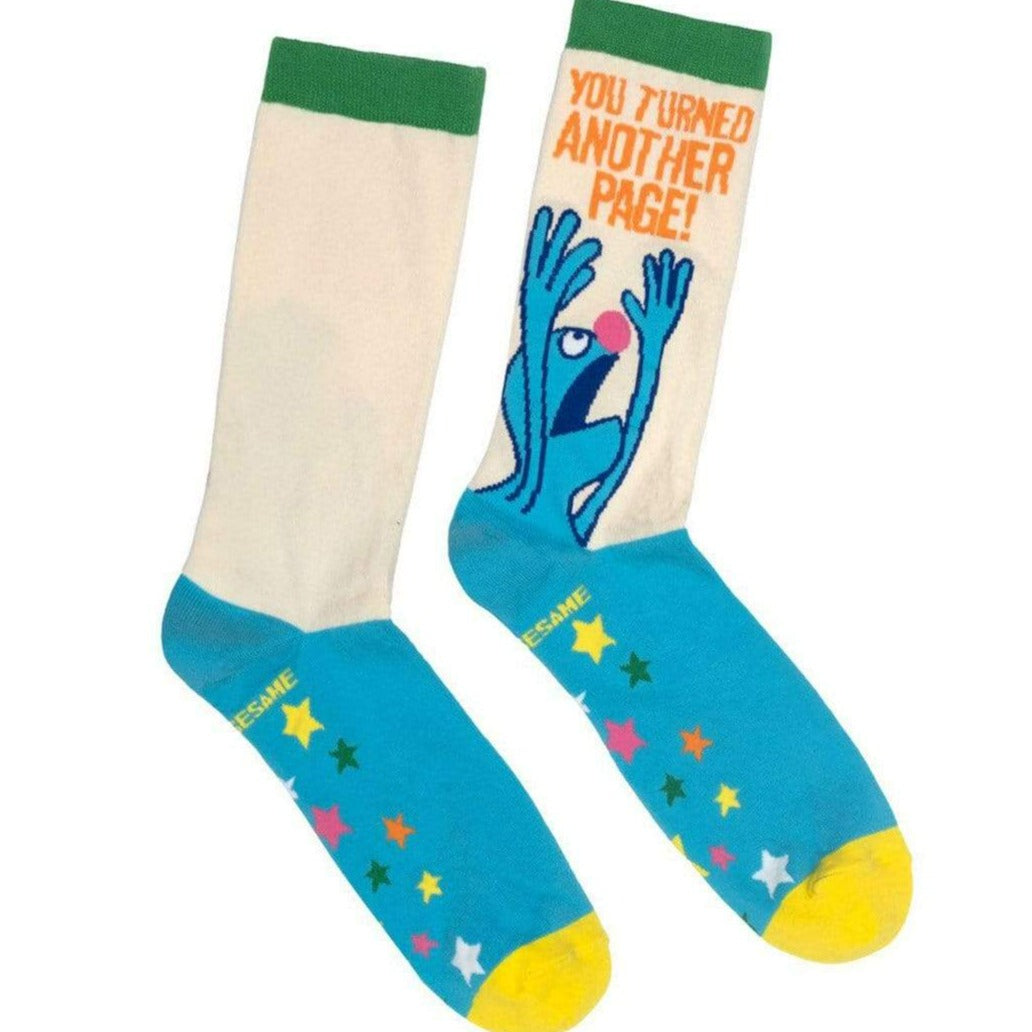 Monster At The End Of This Book Crew Socks White