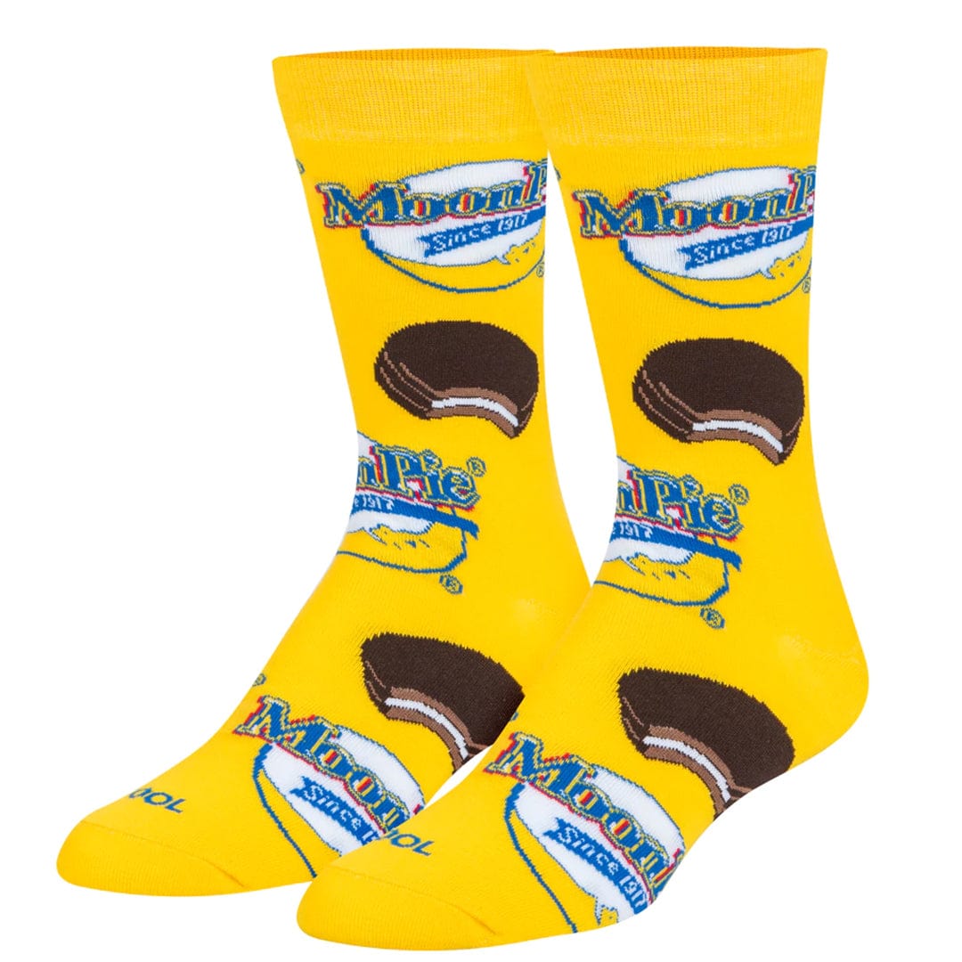 Moon Pie Men's Crew Socks Yellow