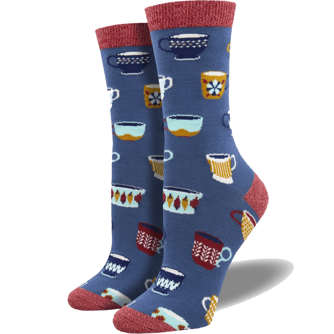 Mug Décor Women's Crew Sock Blue