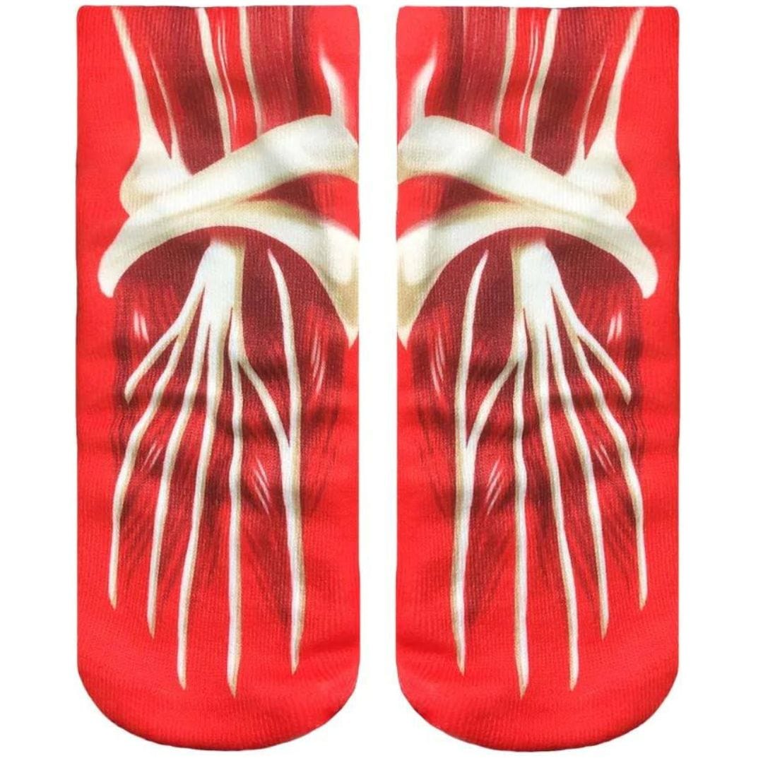 Muscle Ankle Socks Red