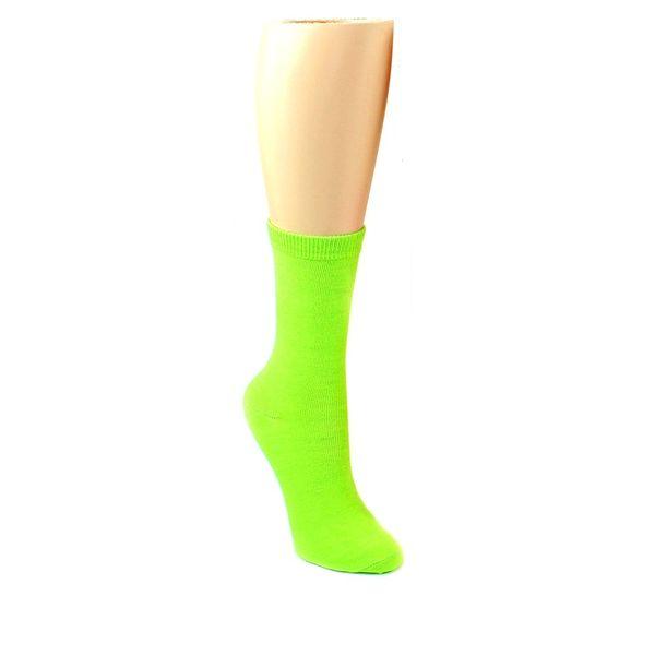 Neon Colored Crew Socks Women&#39;s Crew Sock Green