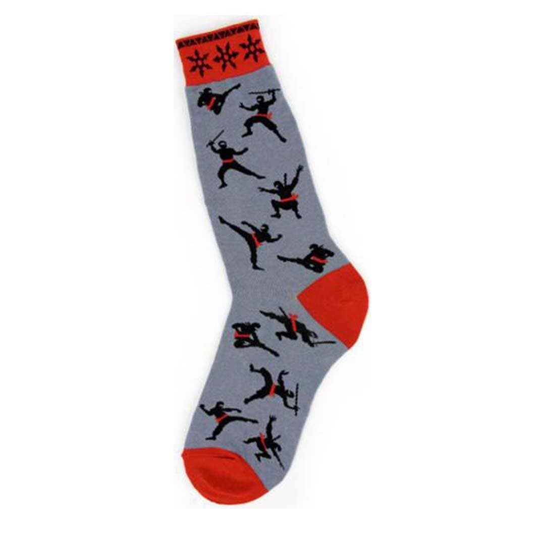 Ninja Socks Men’s Crew Sock gray