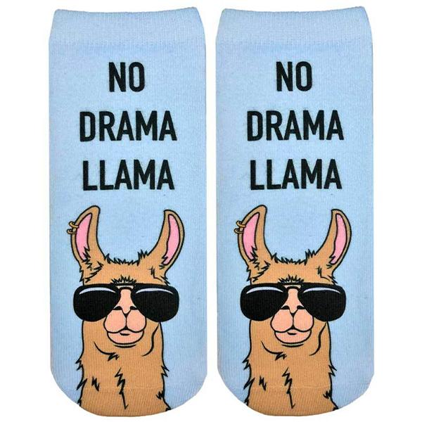 No Drama Llama Socks Ankle Sock Blue