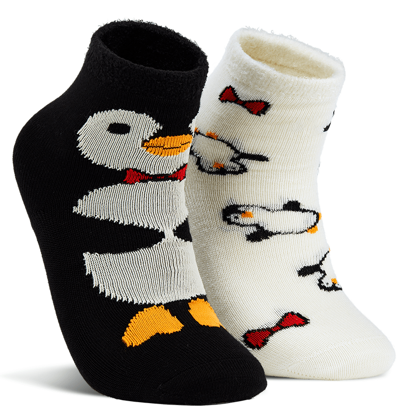 Naaman's Penguins Fuzzy Socks Black / White / Medium