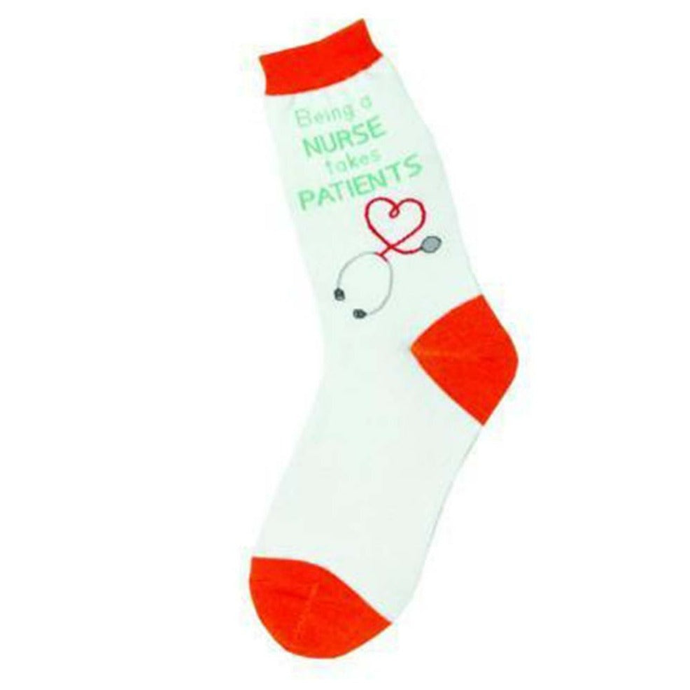 Nurse Takes Patients Socks Women's Crew Sock white