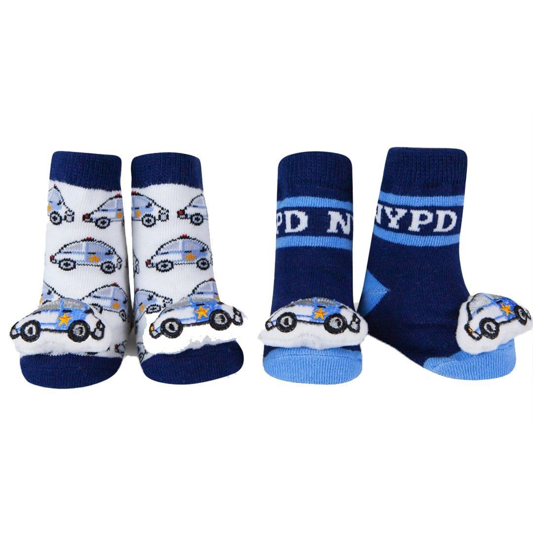 NYPD Socks Baby Rattle Sock Blue