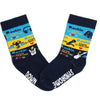 Navy Striped Rockin Down Syndrome  Socks Junior Crew Sock Navy
