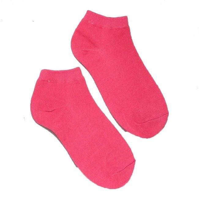 Neon Solid Colored Socks Women&#39;s Ankle Sock Dark Pink