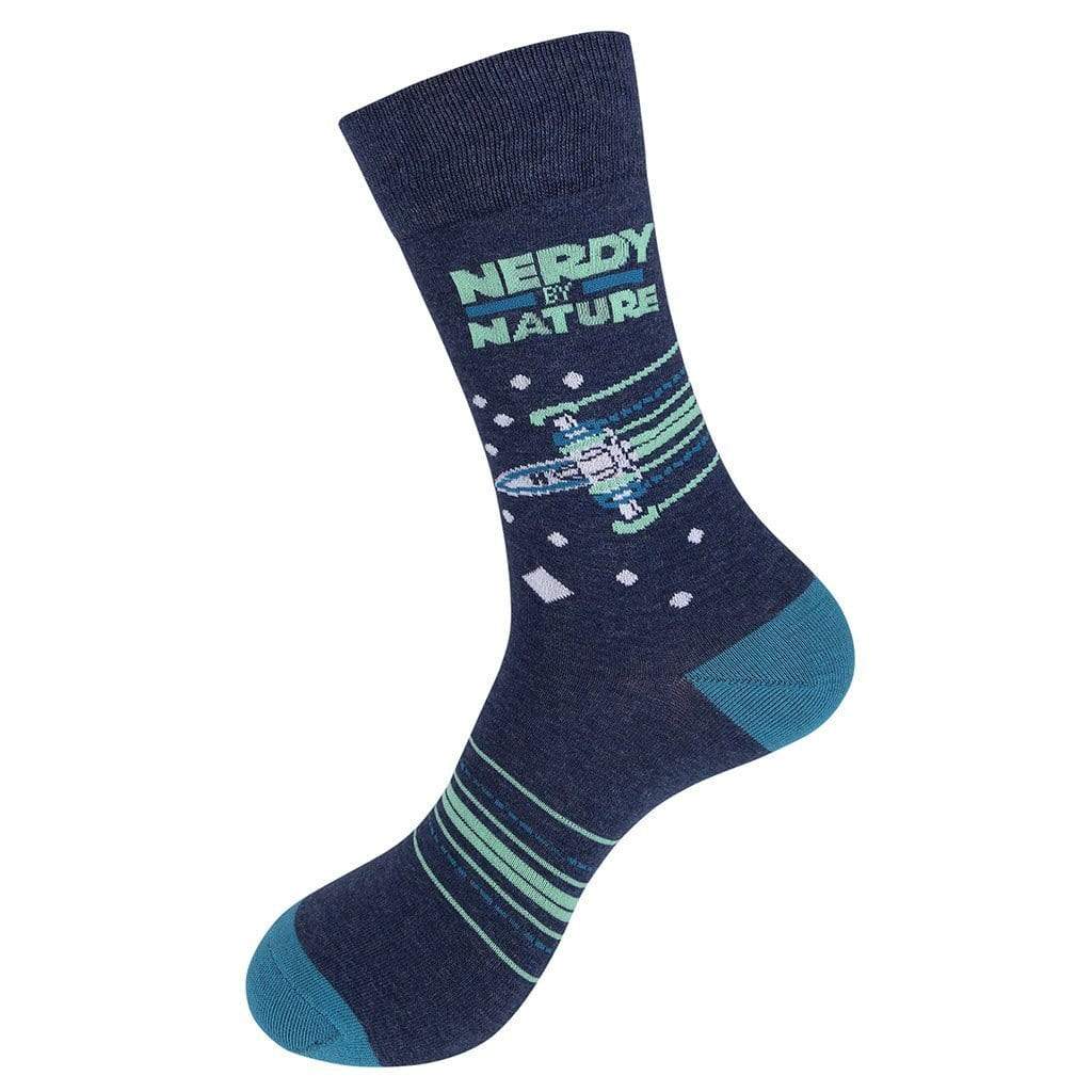 Nerdy By Nature Unisex Crew Sock Blue