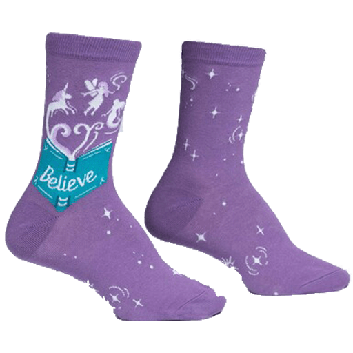Neverending Story Women&#39;s Crew Socks Purple