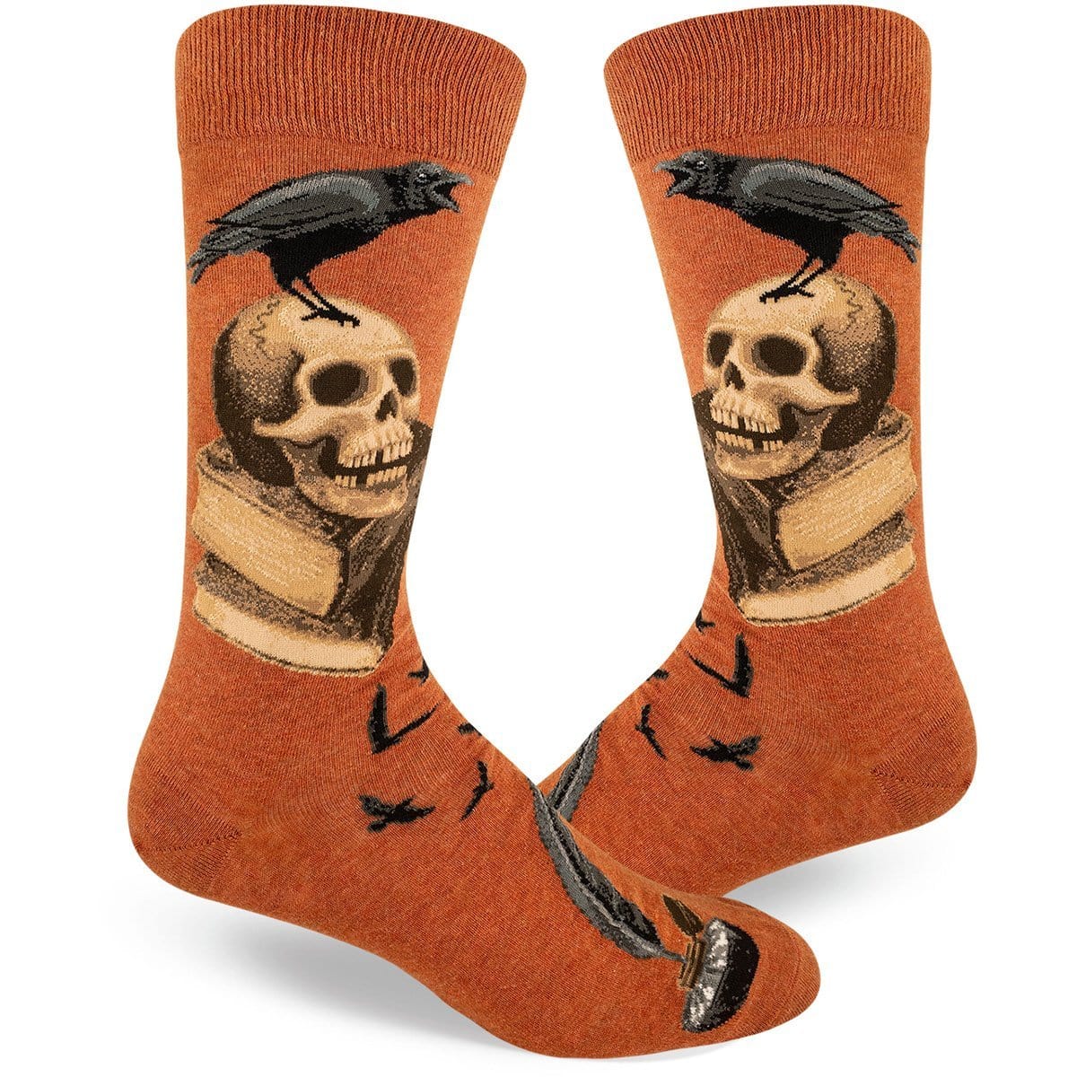 Nevermore Socks Men’s Crew Sock brown