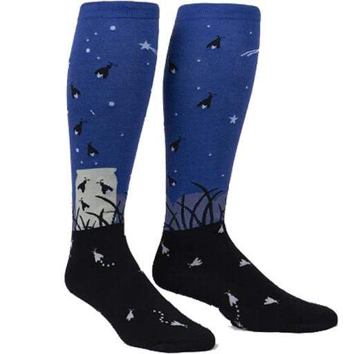 Nightlight Women&#39;s Wide Calf Knee High Sock Blue