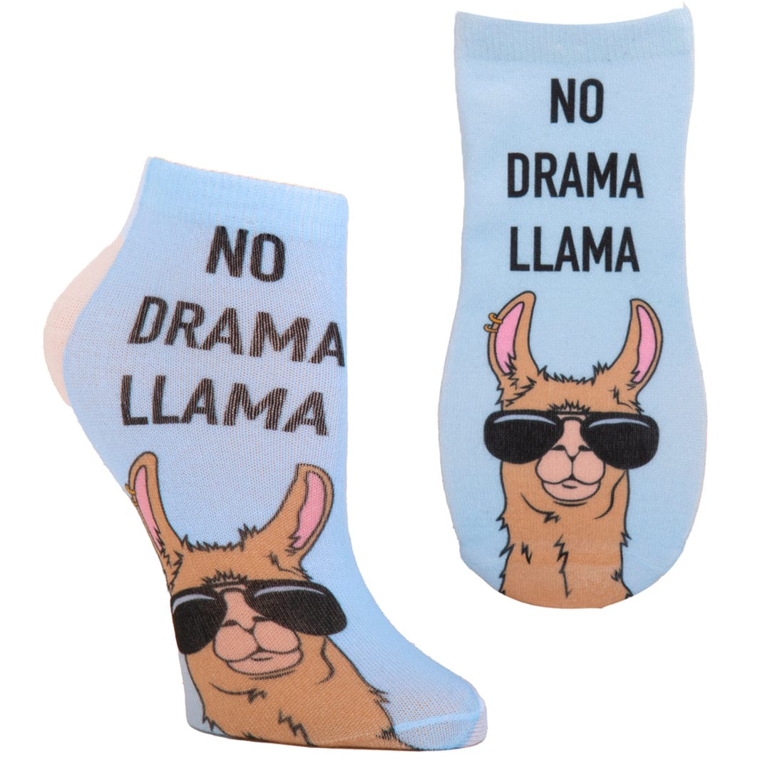 No Drama Llama Socks Ankle Sock Blue