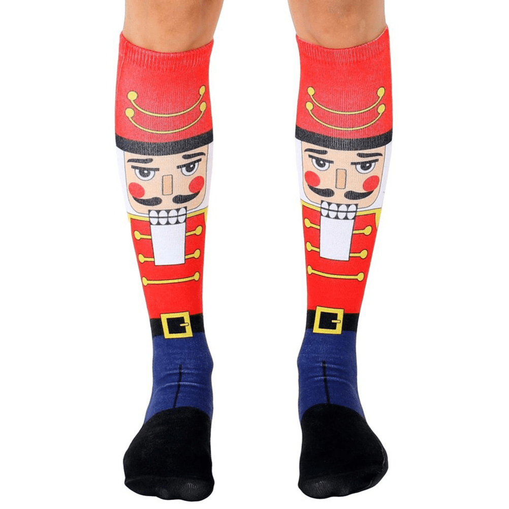 Nutcracker Knee High Socks Red