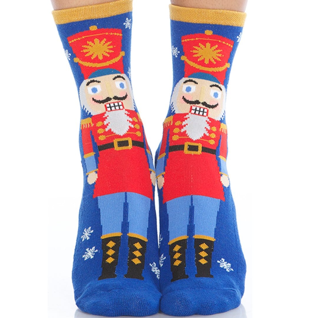 Nutcracker Women's Slipper Socks Blue