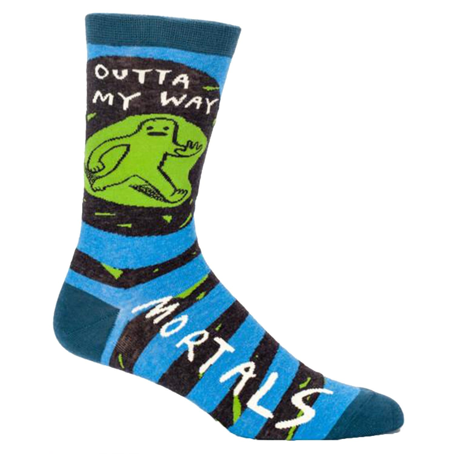 Out of My Way, Mortals Men’s Crew Sock blue