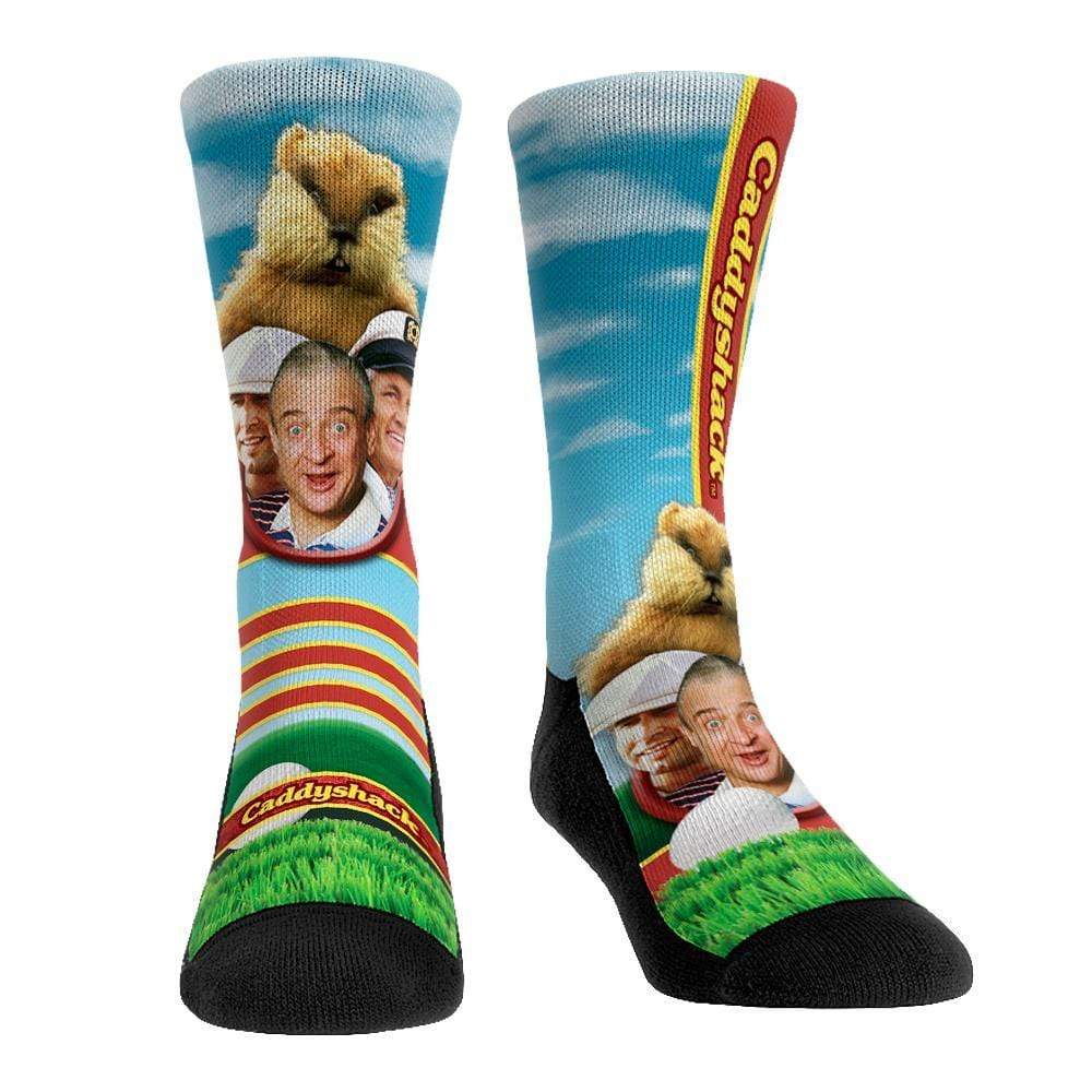 Caddyshack On The Green Men's Crew Sock Multi Print