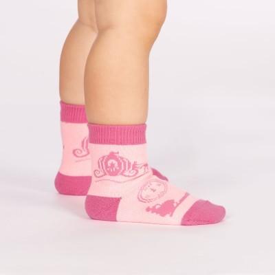 Once Upon a Time Socks Toddler Crew Socks Pink