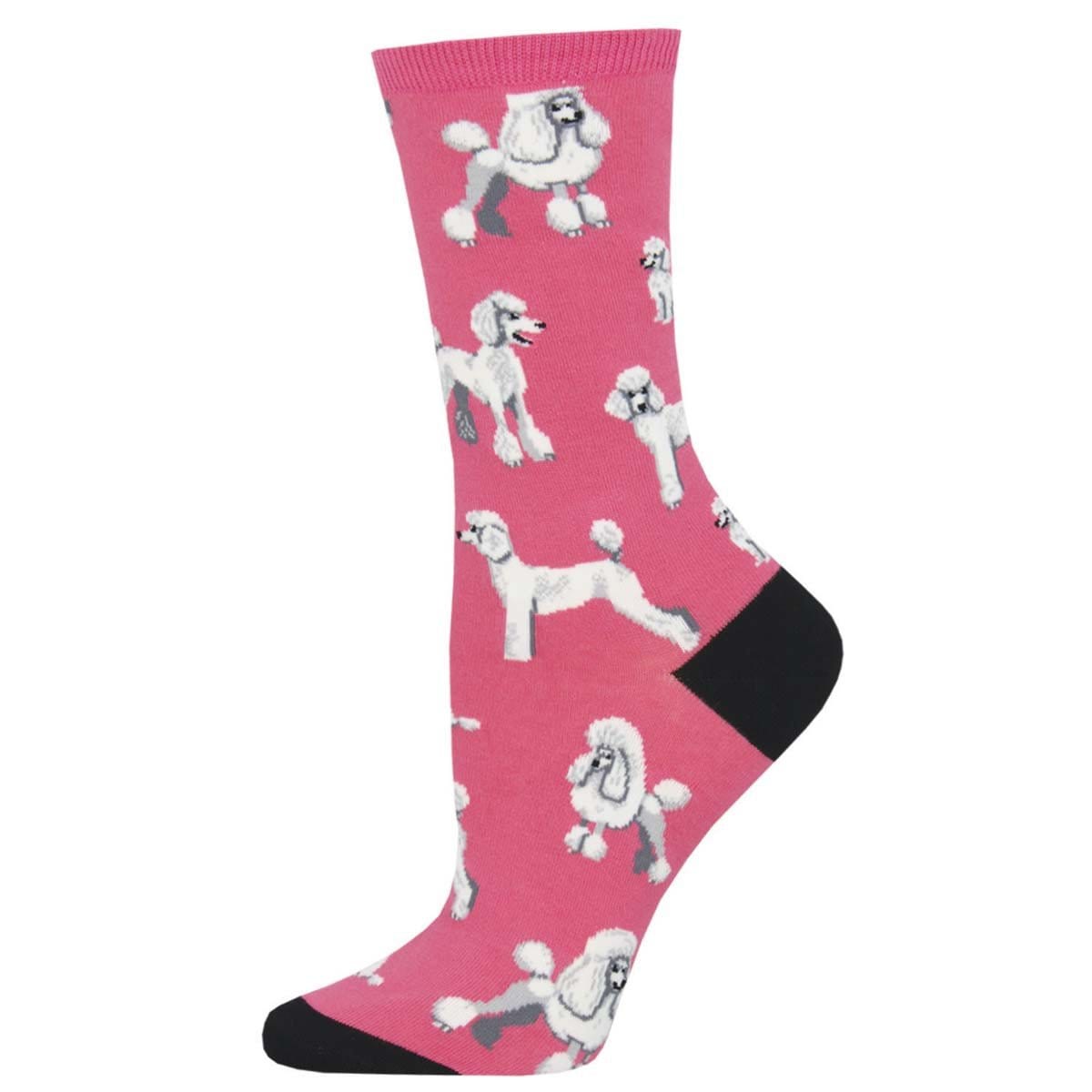 Oodles of Poodles Women&#39;s Crew Sock Pink