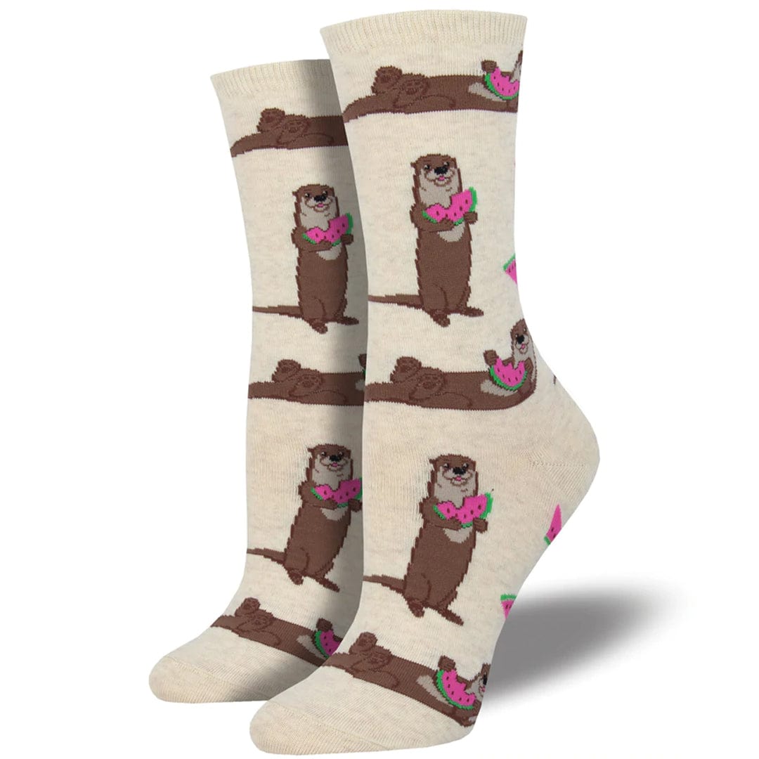 Ottermelon Women's Crew Socks Ivory