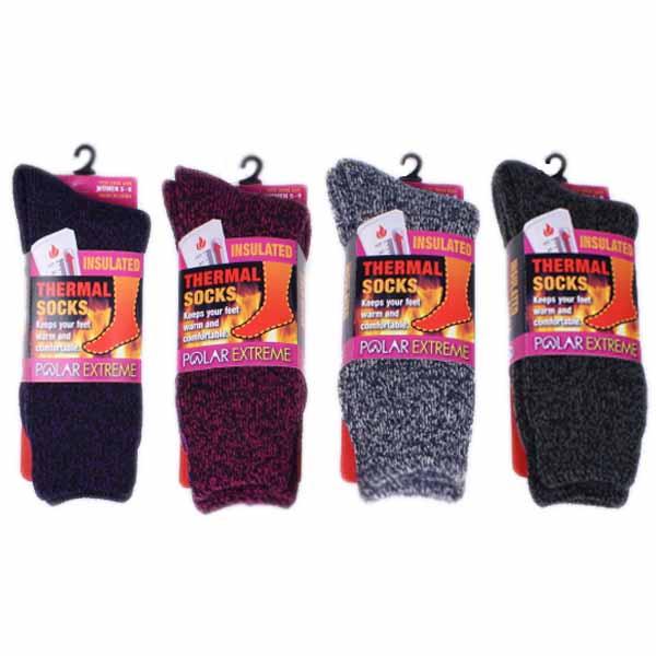 Polar Extreme Heat Women's Marled Brushed Sock - John's Crazy Socks