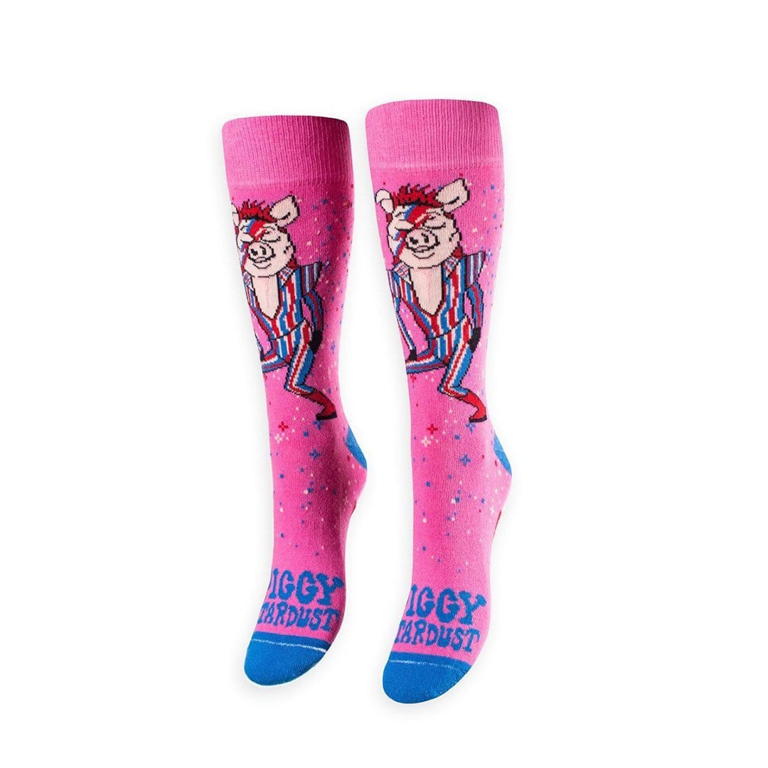 Piggy Stardust Sock -- Unisex Crew Sock pink