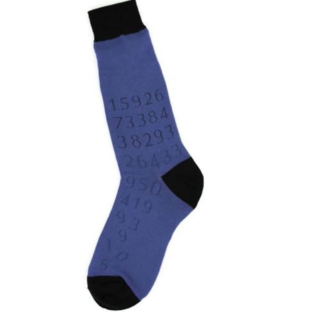 Pi Socks Men’s Crew Sock blue