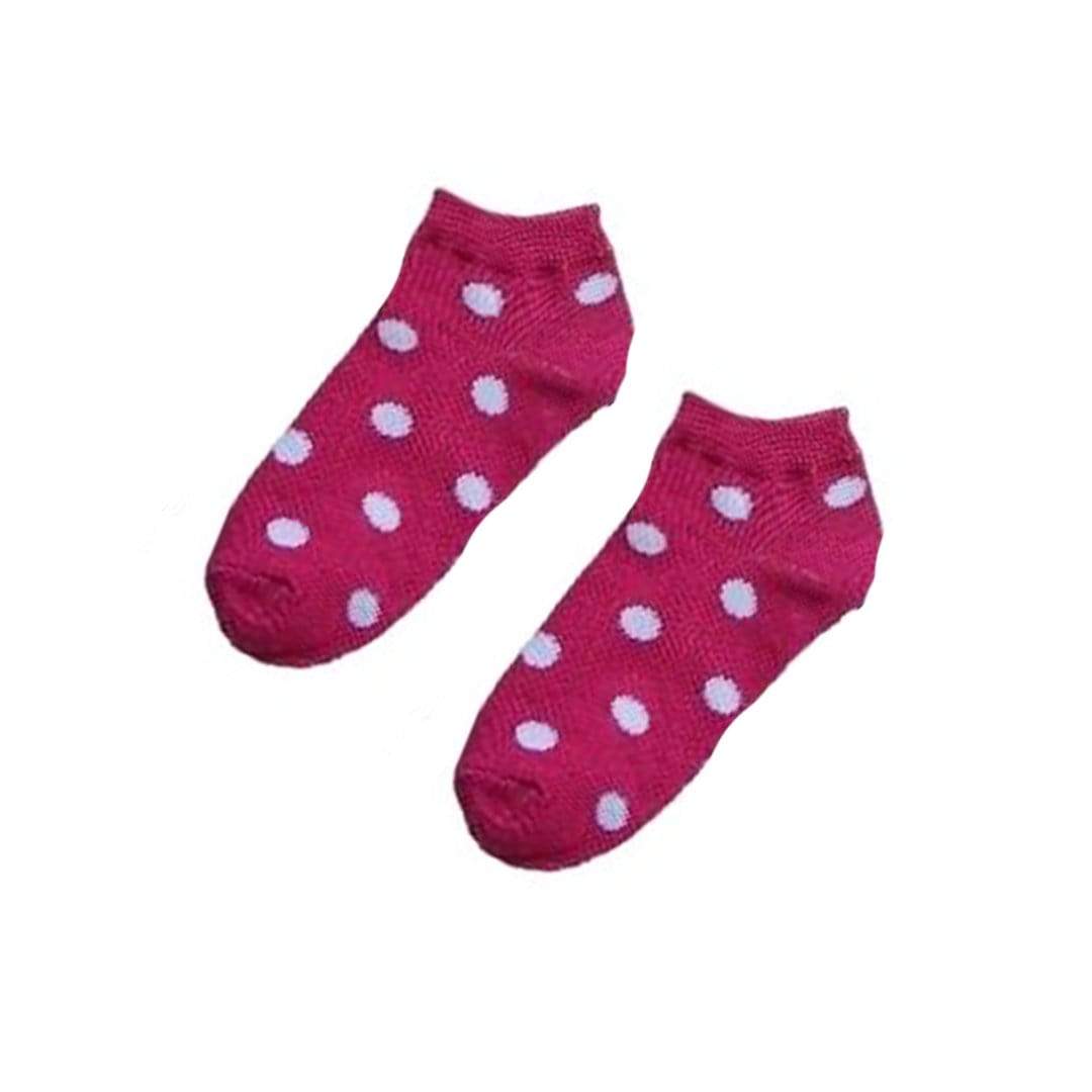 Polka Dot Ankle Socks - Women&#39;s Ankle Sock Pink