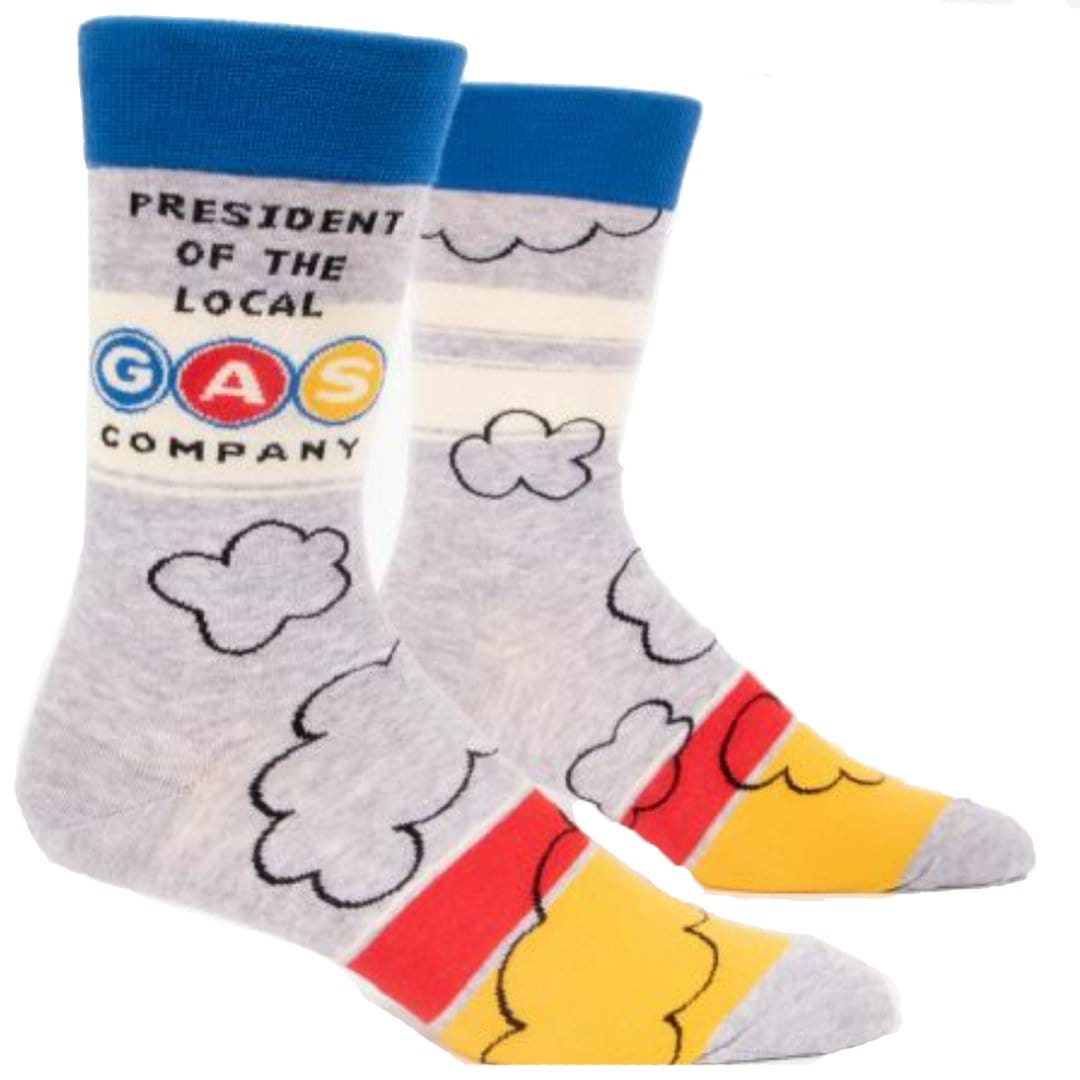 President of the Local Gas Company Socks Men’s Crew Sock Grey