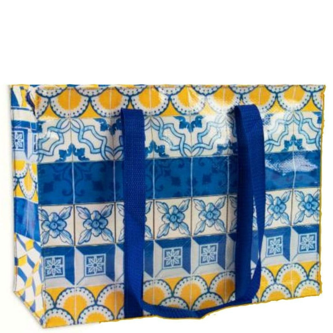 Painted Tiles Shoulder Tote Multi Print