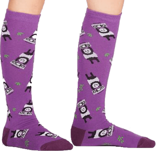 Panda Anything Junior Knee High Socks Purple