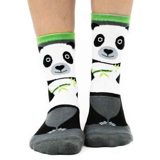 Panda Women's Slipper Socks Black