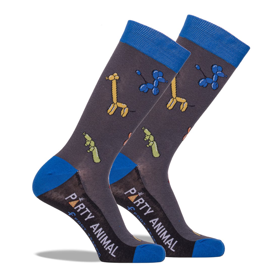 Party Animals Socks -  Men’s Crew Sock gray