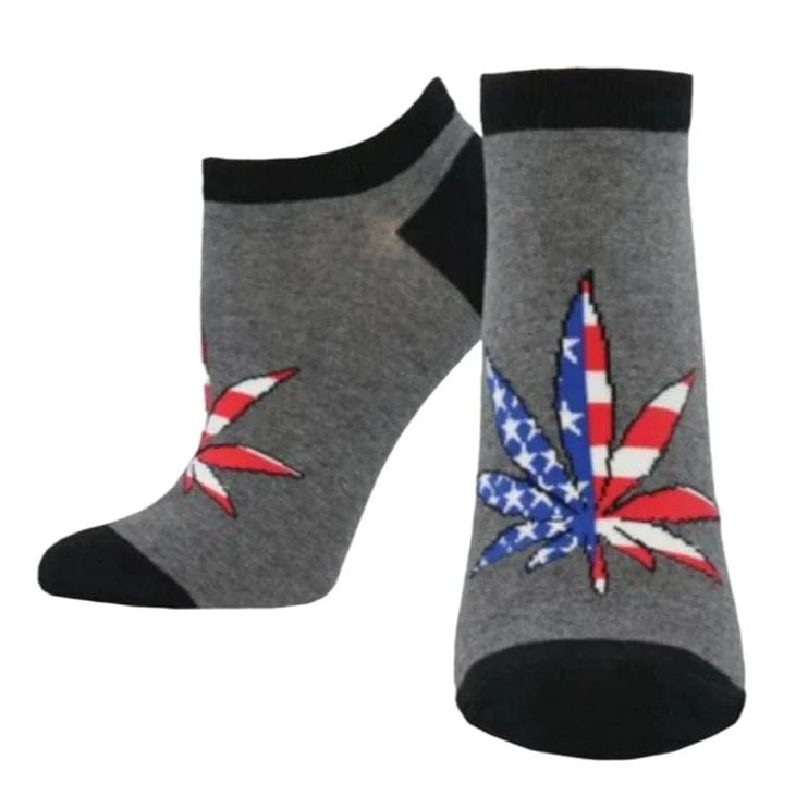 Patriotic Plant Women&#39;s Ankle Socks Grey