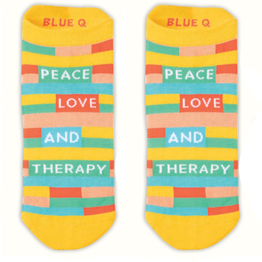 Peace &amp; Therapy Ankle Sneaker Socks Yellow
