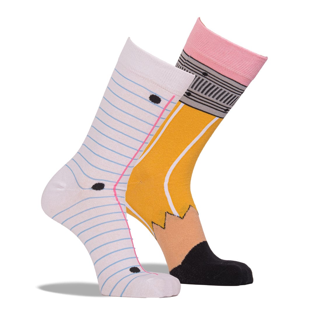 Pencil and Paper Men's Crew Sock White