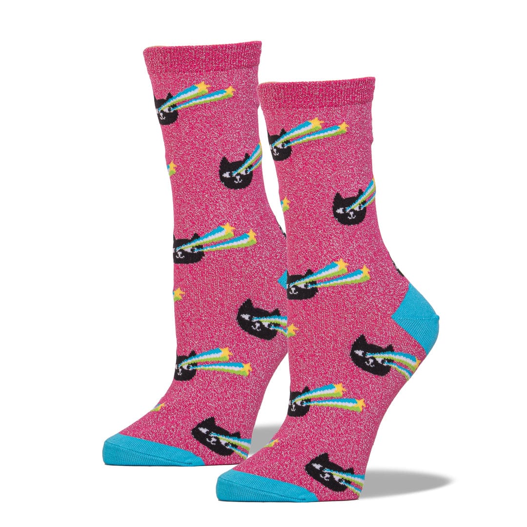 Pew Pew Women's Crew Socks Pink