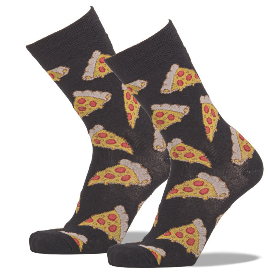 Pizza Men&#39;s Crew Sock Black