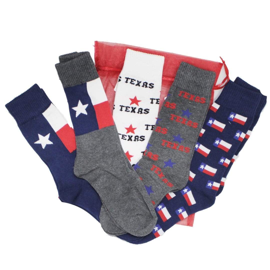 Texas Strong Family 5 Pack Crew Socks Multi